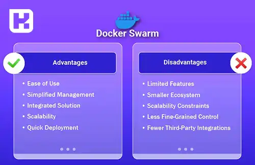مزایا و معایب Docker Swarm
